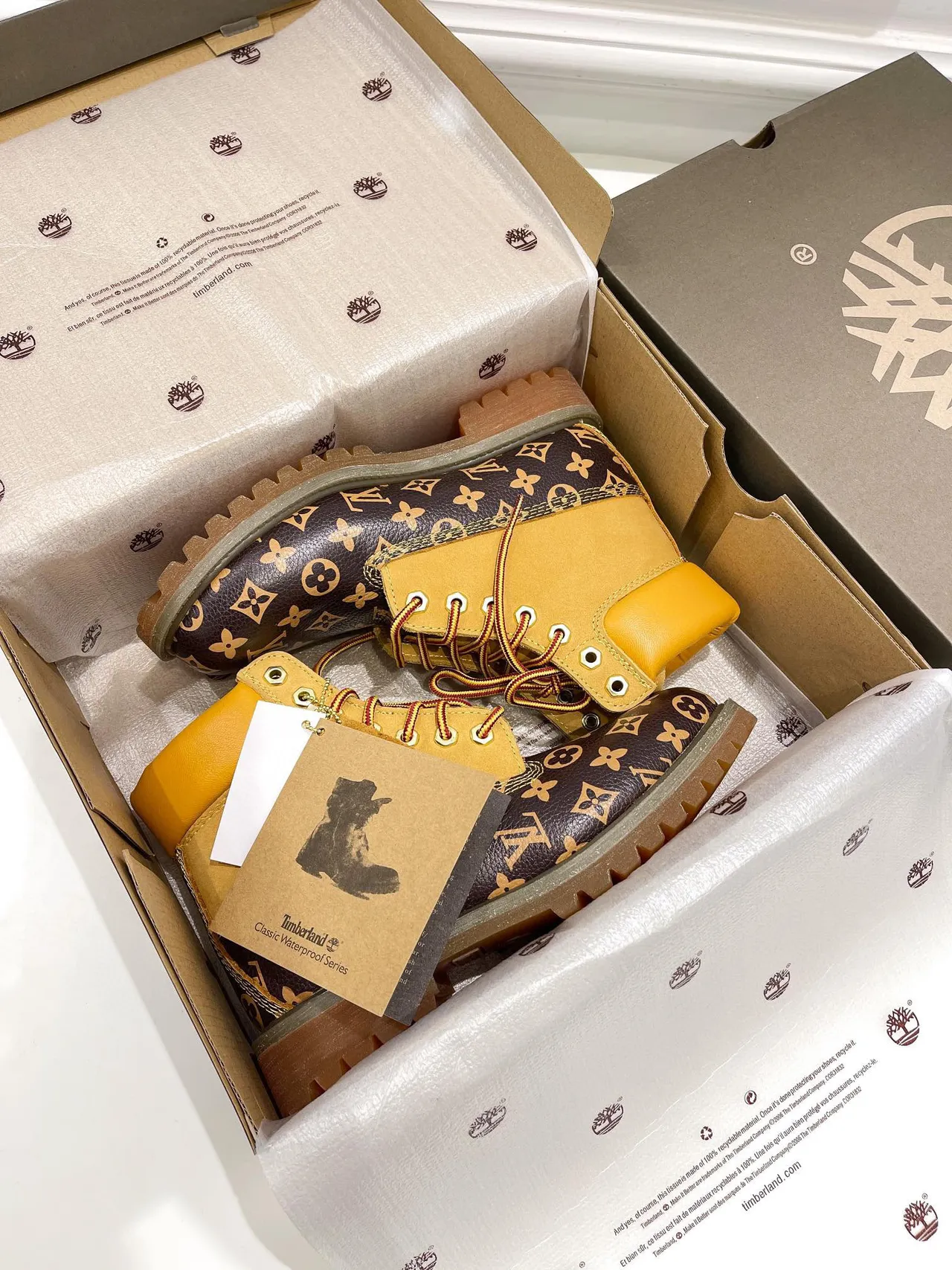 Timberland Premium 6-Inch Monogram-Print Work Boots 5