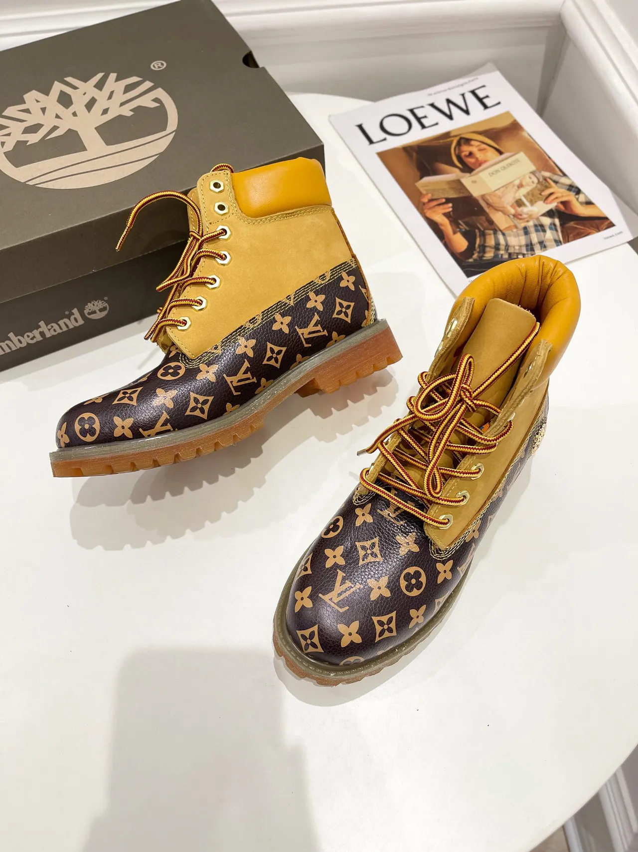 Timberland Premium 6-Inch Monogram-Print Work Boots 7