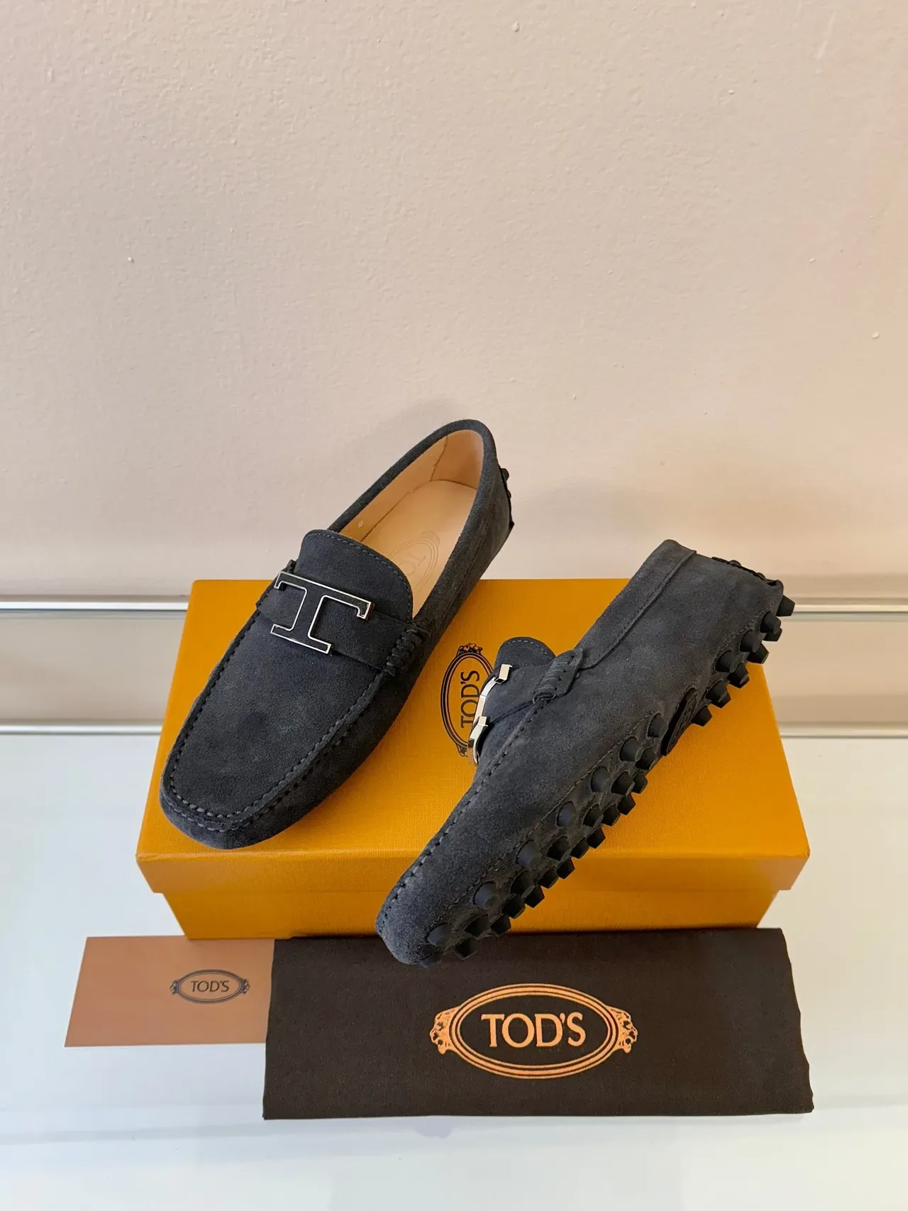 Tod's Double T Loafer Navy Suede Loafers 2