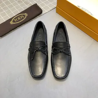 Tod's Gommino Bow Black Polished Leather Knotted Rope Detail Loafer