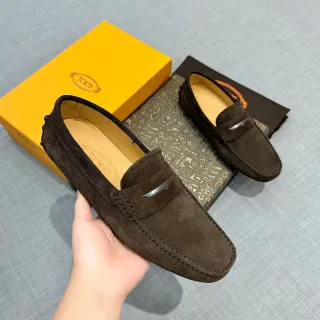 Tod's Gommino Loafer Brown Suede Penny Strap Loafers