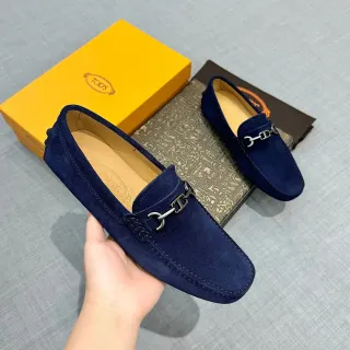 Tod's Horsebit Loafer Navy Suede Men's Loafers