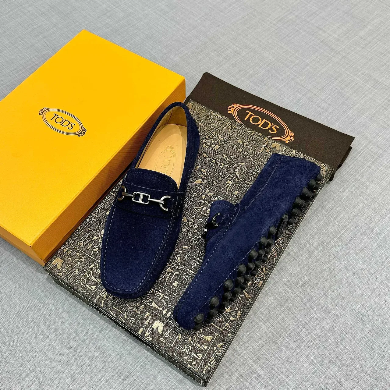Tod's Horsebit Loafer Navy Suede Men's Loafers 2