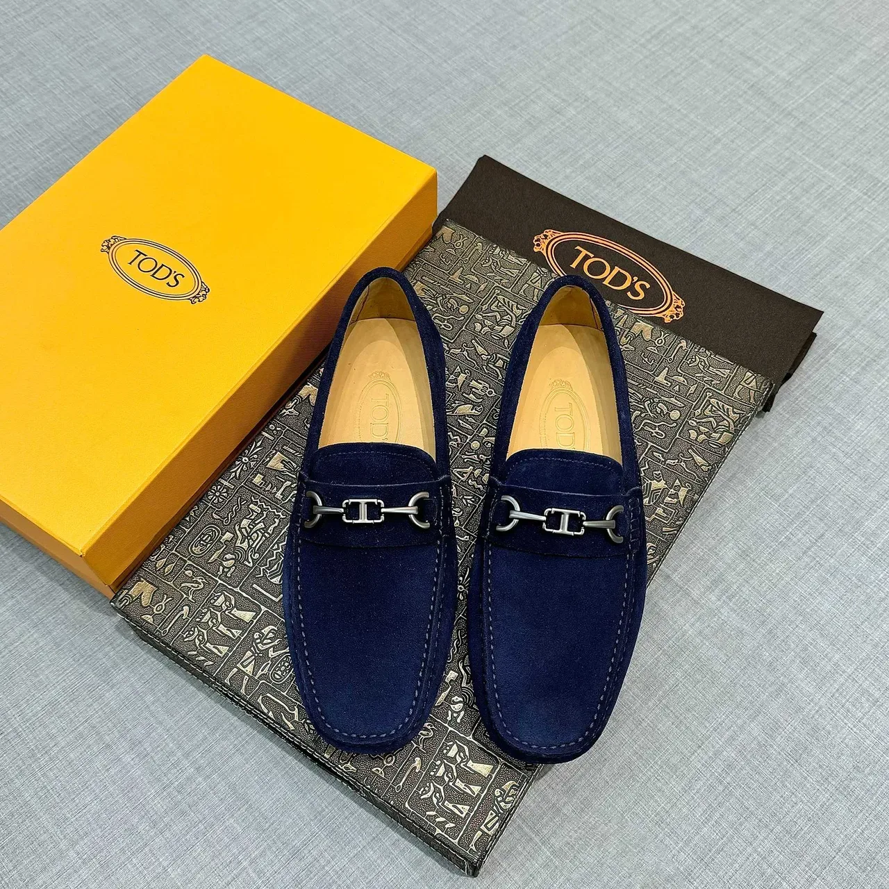 Tod's Horsebit Loafer Navy Suede Men's Loafers 6