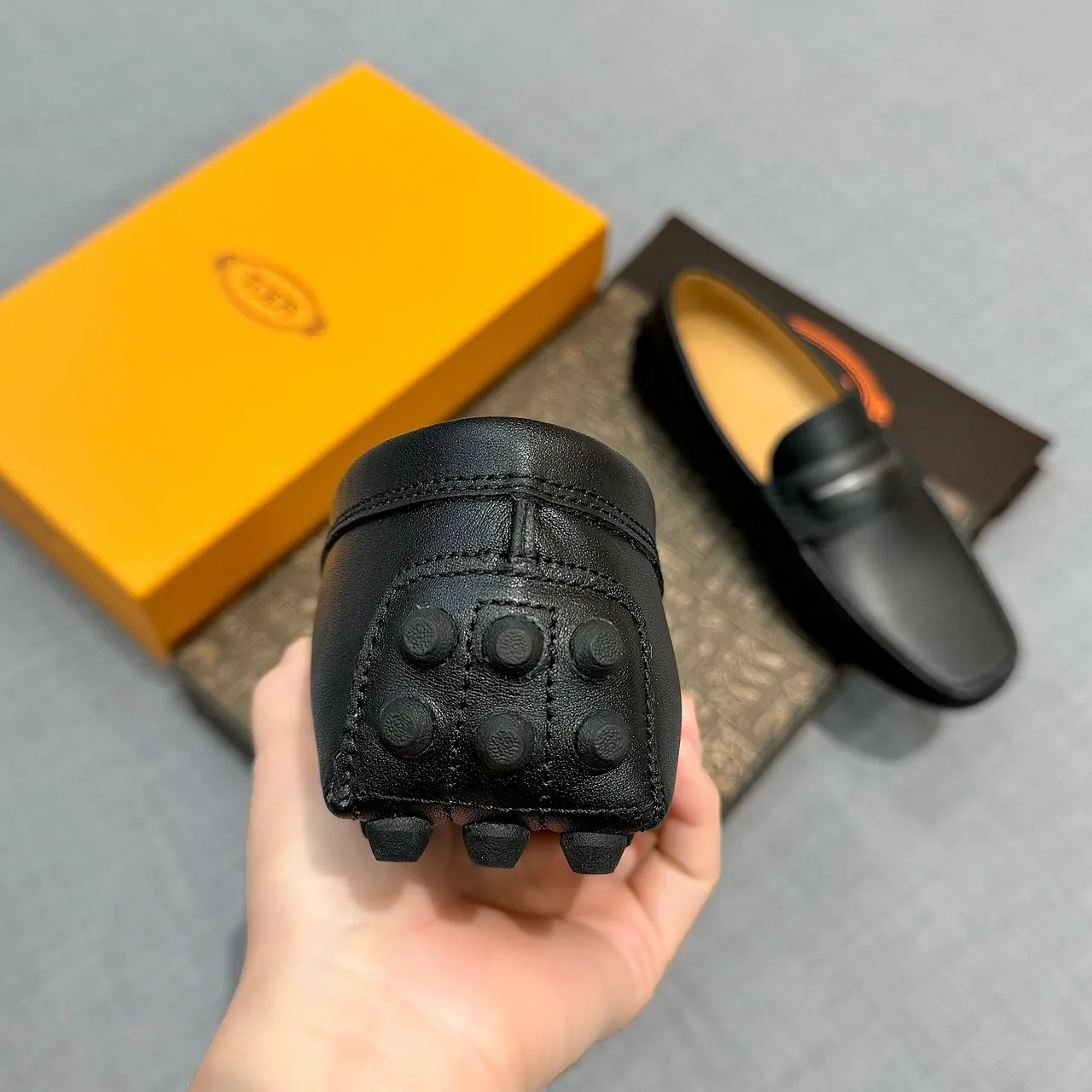 Tod's Noir y Beige Cuir Boucle Horsebit Loafer 3