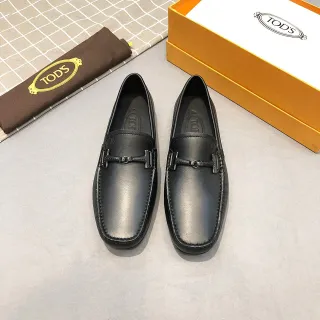 Tod's Horsebit Loafer mocasines de cuero negro slip-on
