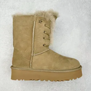 UGG Ante Beige Marrón Forro de Shearling Botas de Nieve