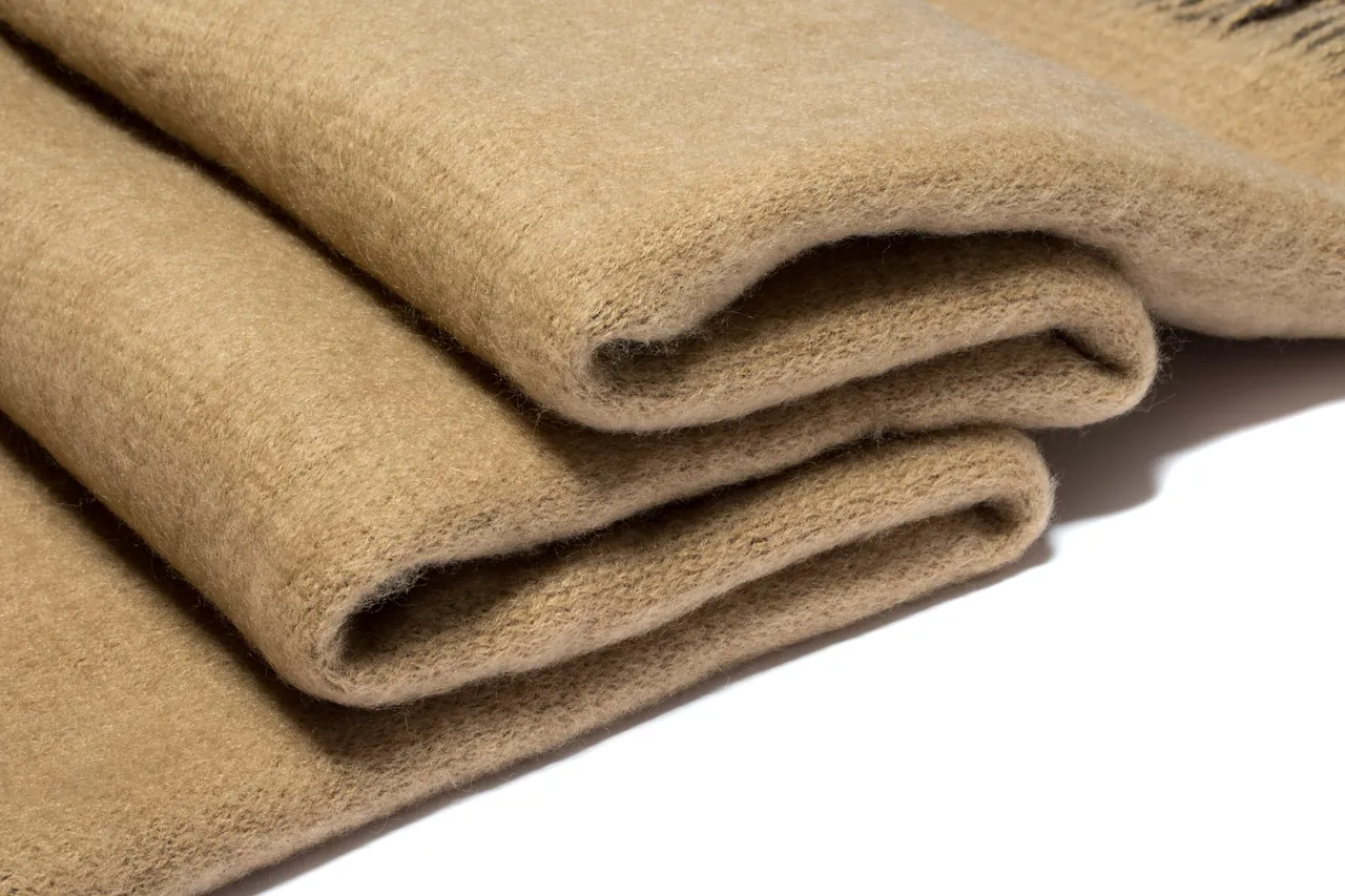 UGG Beige Brown Wool-Like Knit Two-Tone Fringe Cashmere Scarf 10