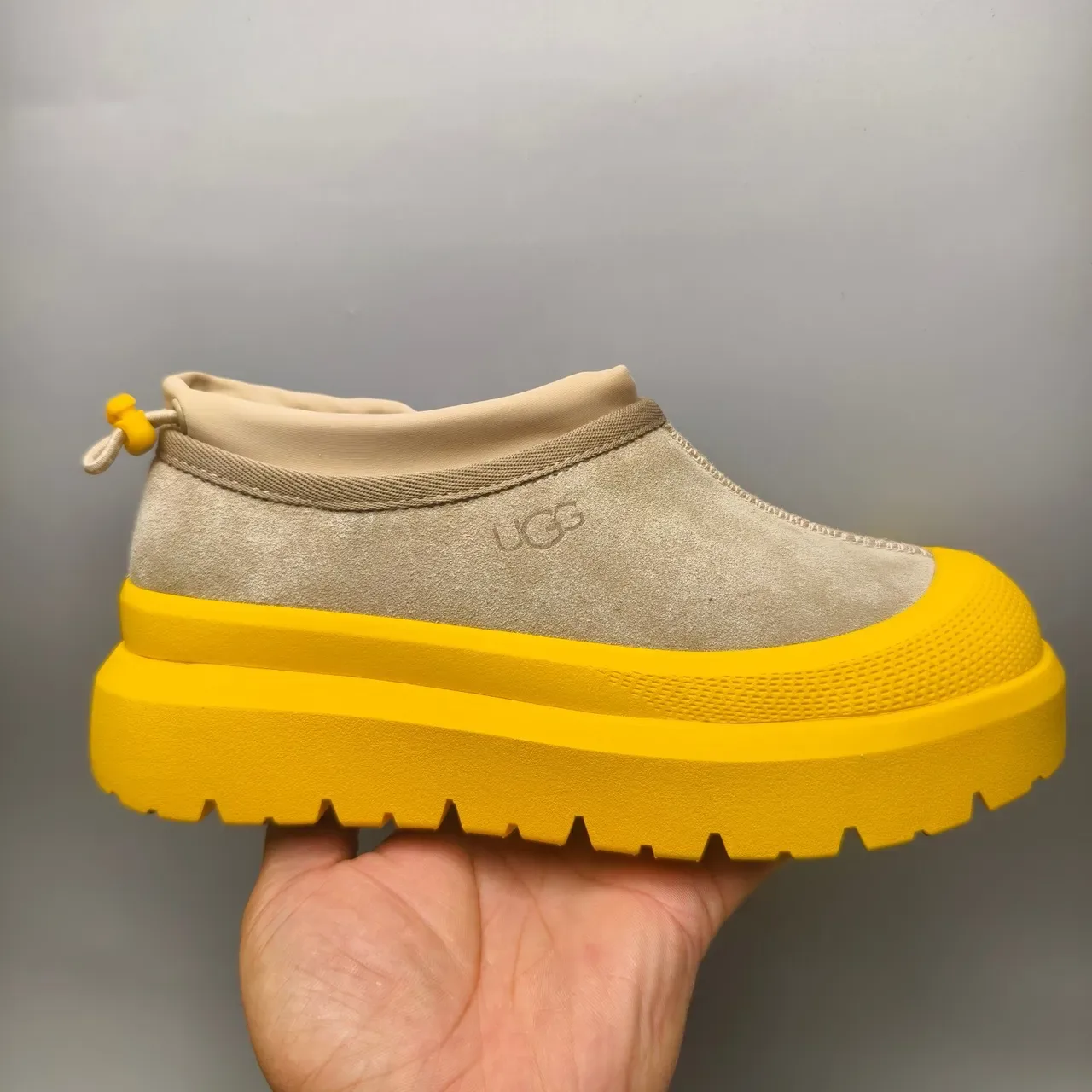 UGG Beige Yellow Slip-On Platform Sole Lifestyle Sneakers 2