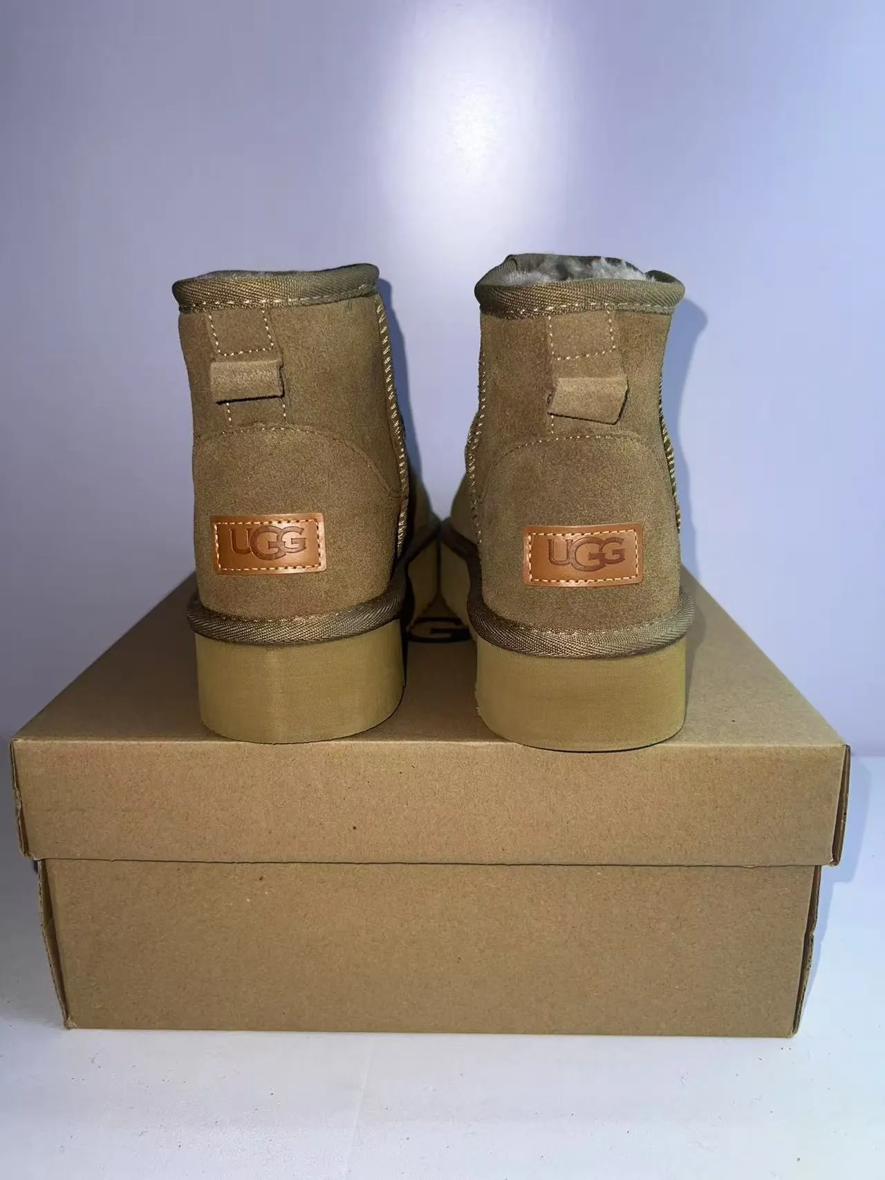 UGG بني سويد أعلى كعب منصة ثلج أحذية 5