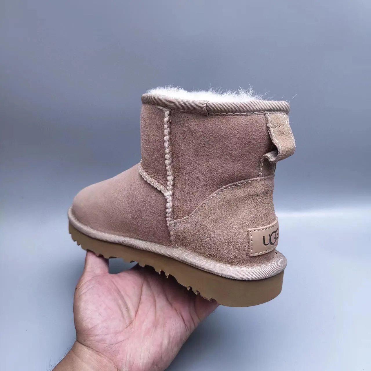 UGG Classic Mini Dusty Rose Suede Snow Boots 2