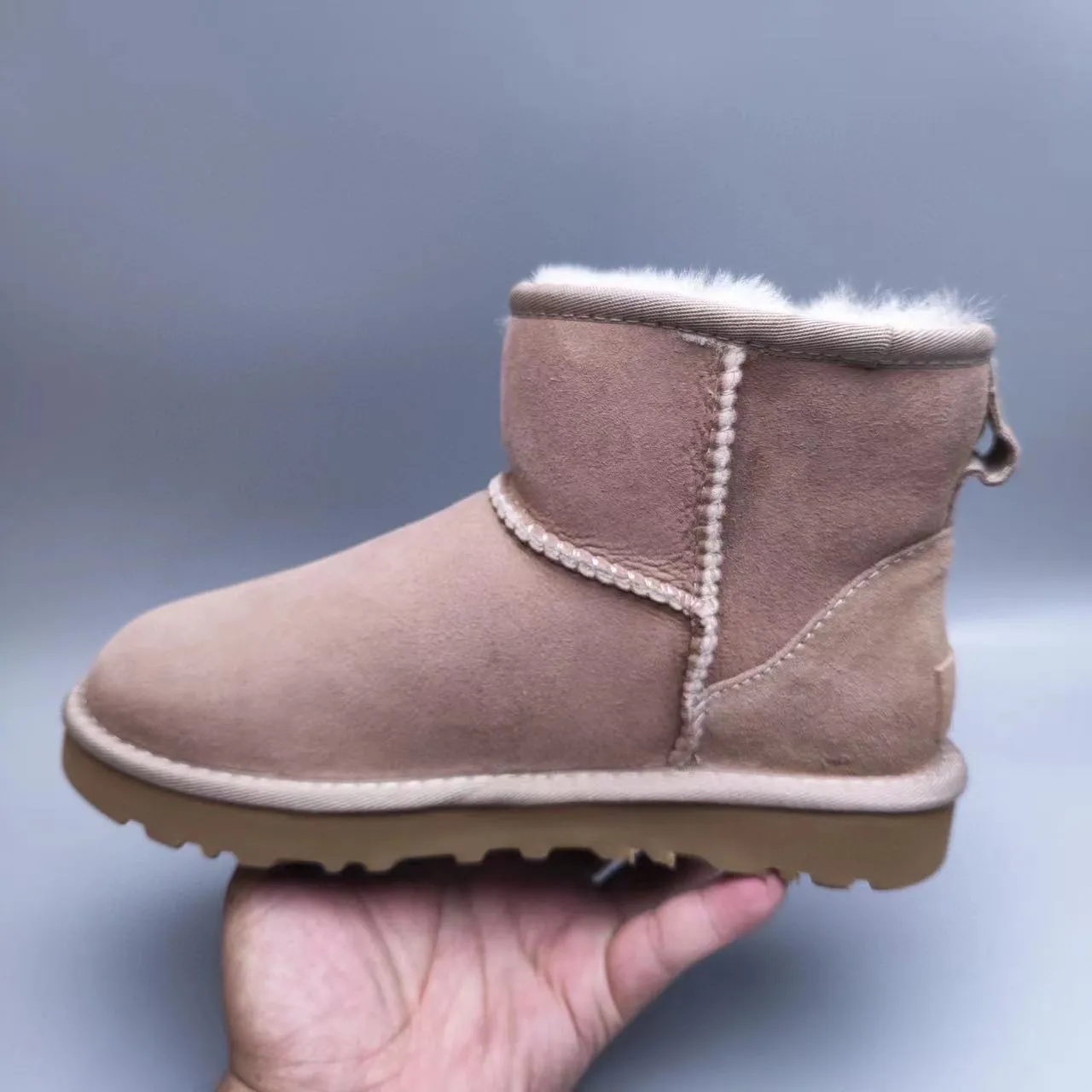 UGG Classic Mini Dusty Rose Suede Snow Boots 3