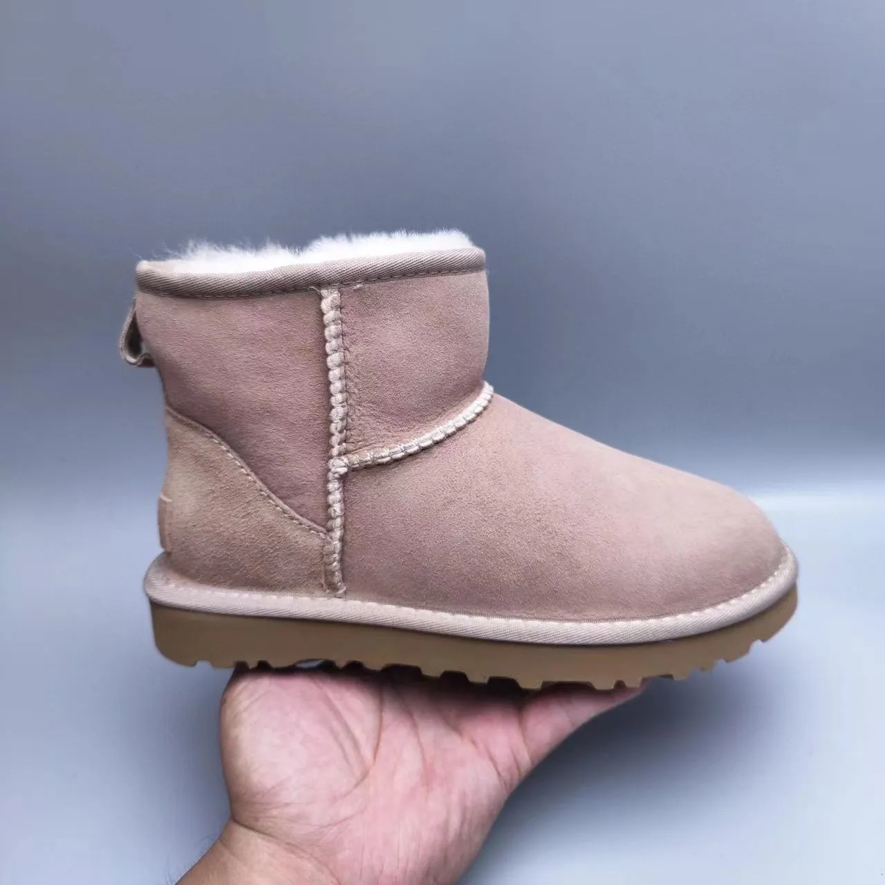 UGG Classic Mini Dusty Rose Suede Snow Boots 5