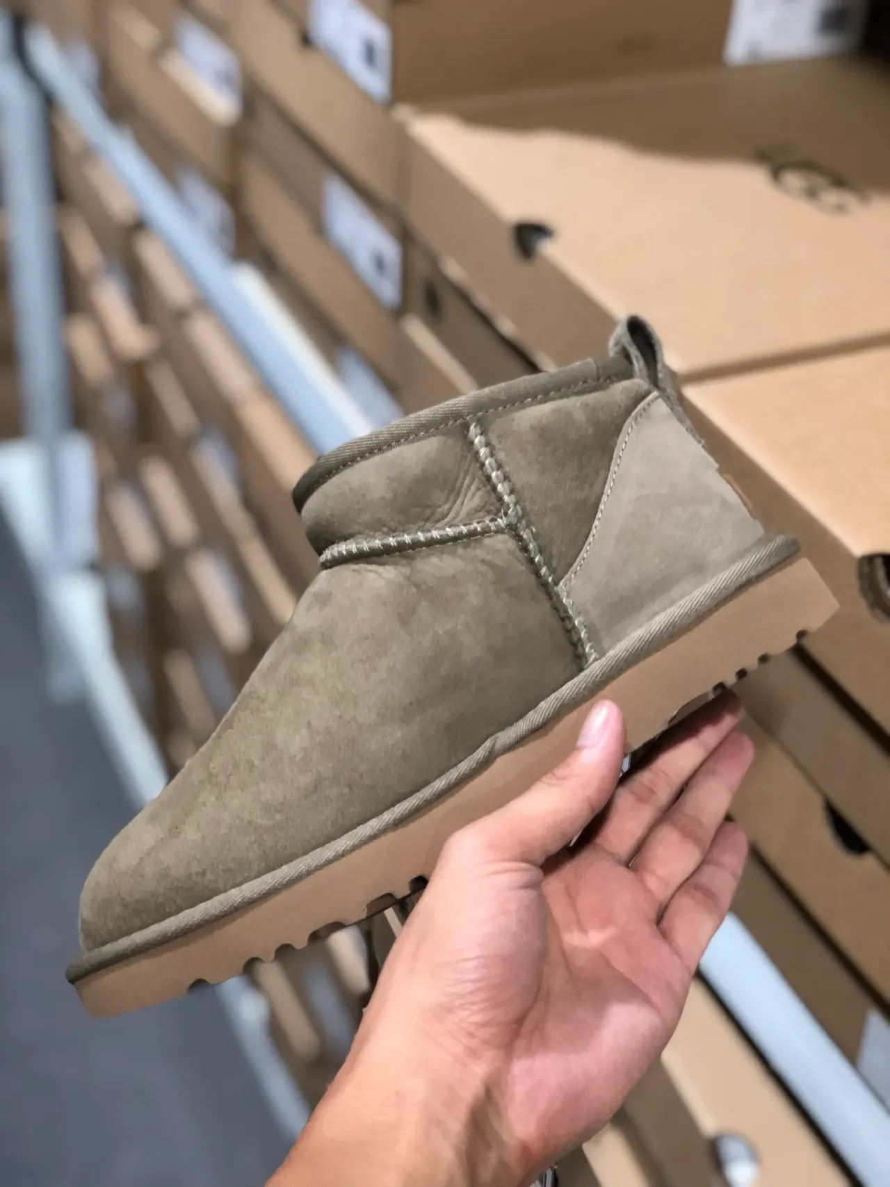 UGG Classic Mini Gray Suede Snow Boots 4