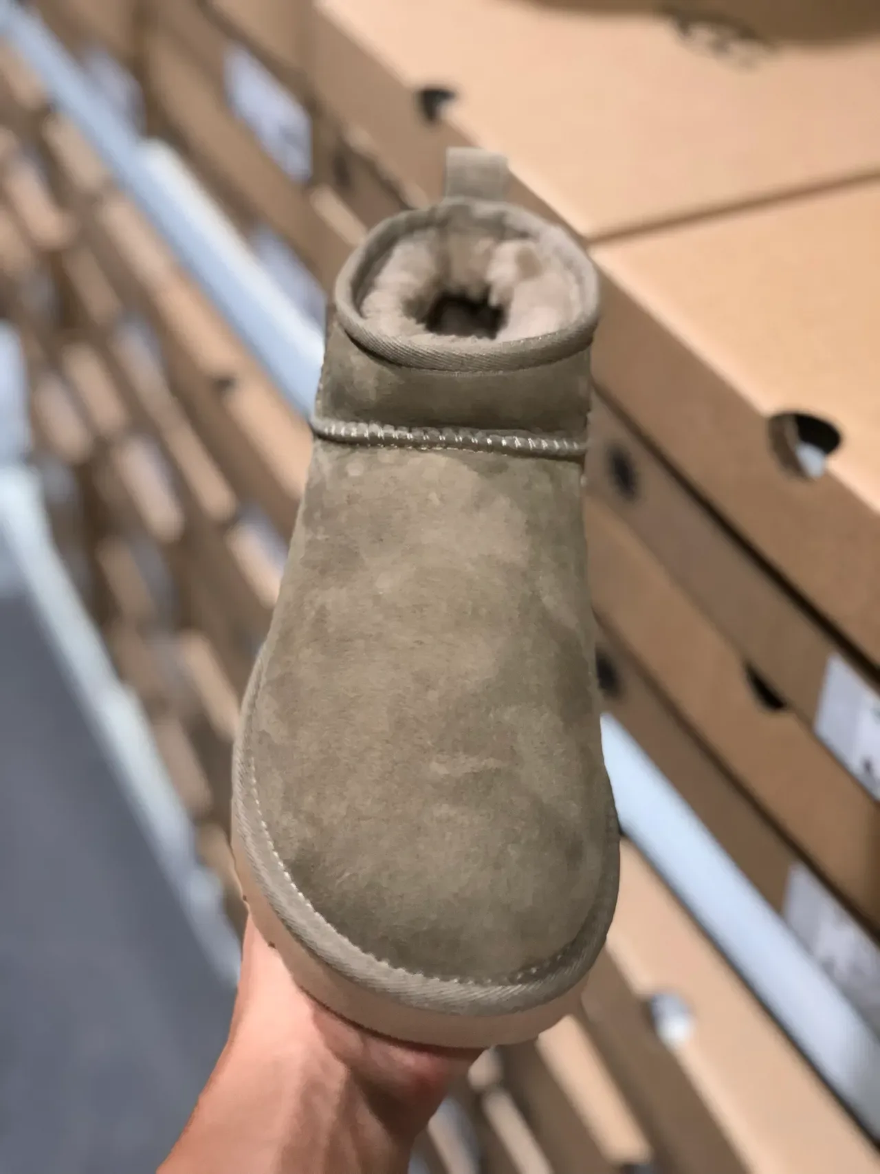 UGG Classic Mini Gray Suede Snow Boots 5