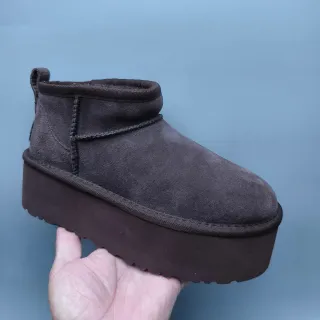 UGG Classic Mini Platform Brown Suede Snow Boots
