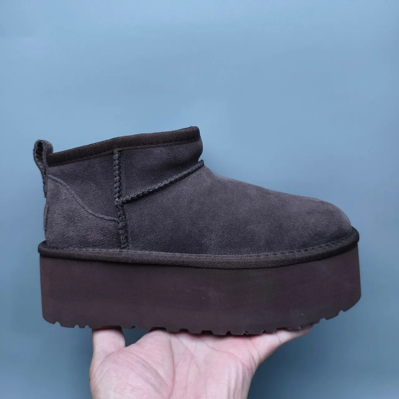 UGG Classic Mini Platform Brown Suede Snow Boots 2