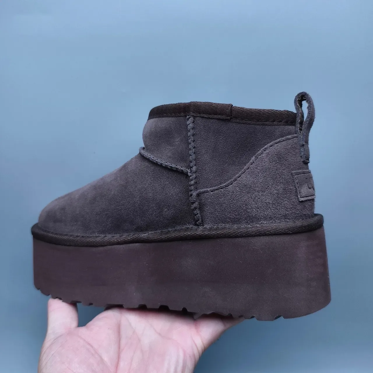 UGG Classic Mini Platform Brown Suede Snow Boots 4