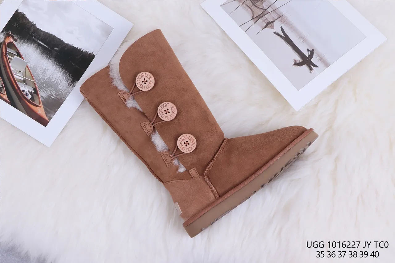 UGG Classic Tall Button Chestnut Snow Boots 6