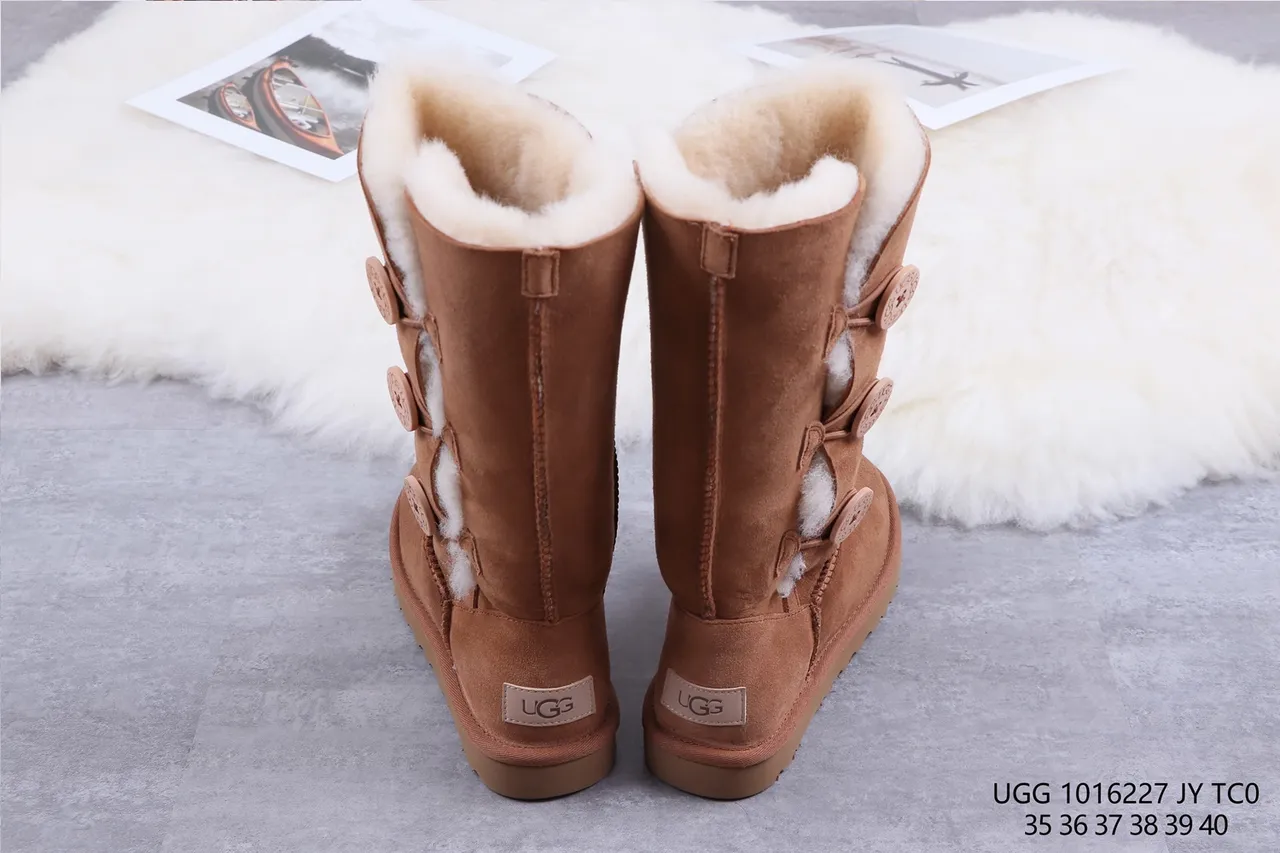 UGG Classic Tall Button Chestnut Snow Boots 8