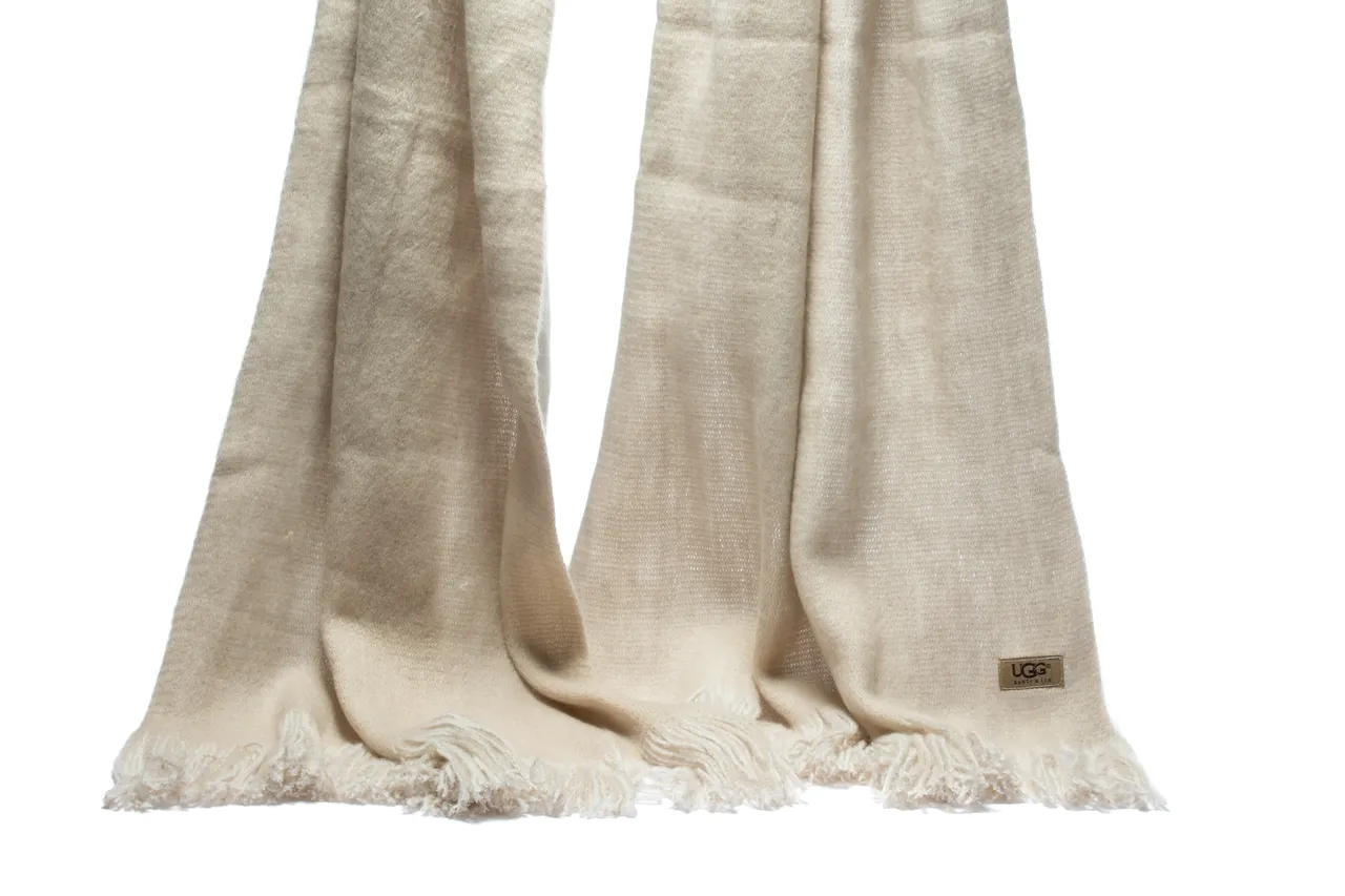 UGG Plain Weave Fringed Cashmere Scarf 5