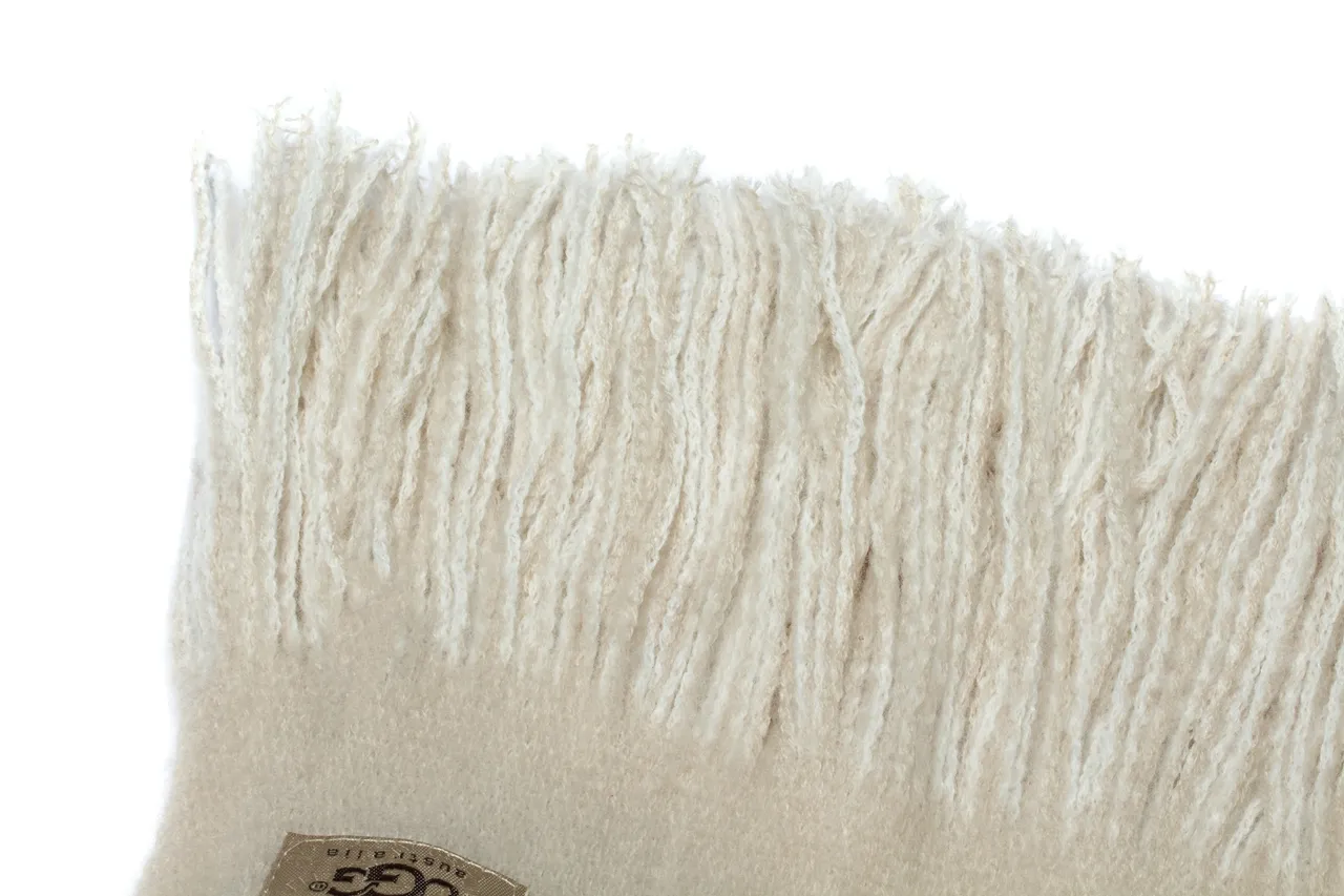 UGG Plain Weave Fringed Cashmere Scarf 10