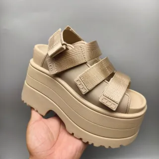 UGG Platform Strap Sandal Beige Casual Sandals
