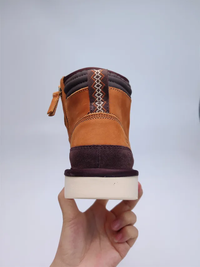 UGG Tan and Burgundy Two-Tone Suede Leather Work Boot 6