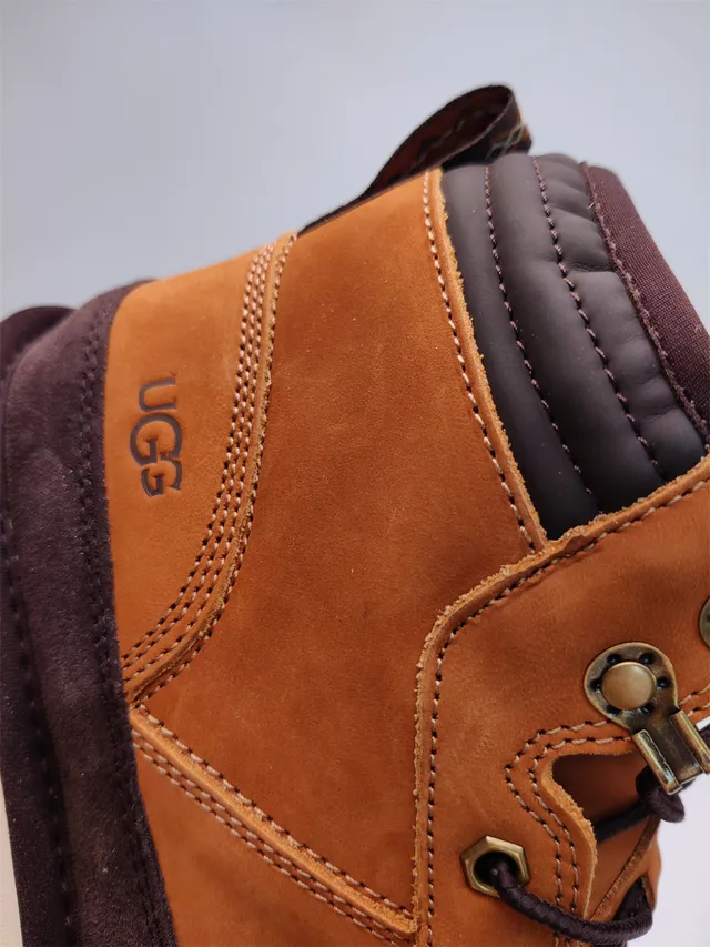 UGG Tan and Burgundy Two-Tone Suede Leather Work Boot 11