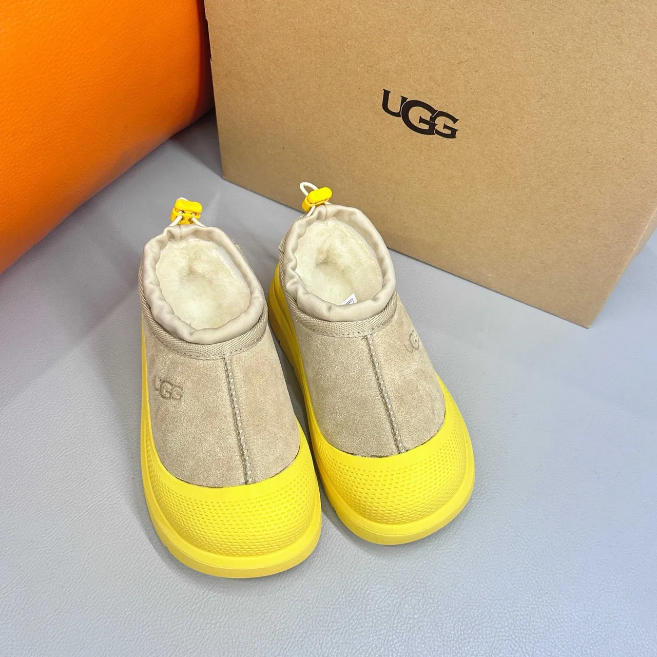 UGG Tasman Beige and White Snow Boots 14