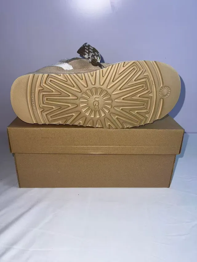 UGG Tasman Beige Shearling-Lined Platform Lifestyle Sneaker 2
