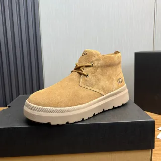 UGG Tasman Beige Suede Upper Platform Sole Ankle Boots