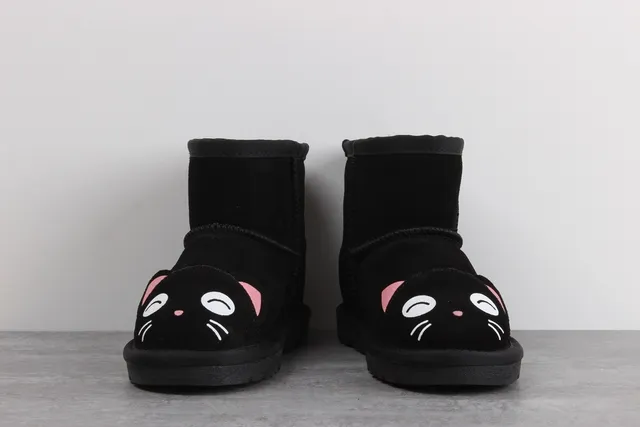 UGG Tasman Black Cat-Face Snow Boots 3