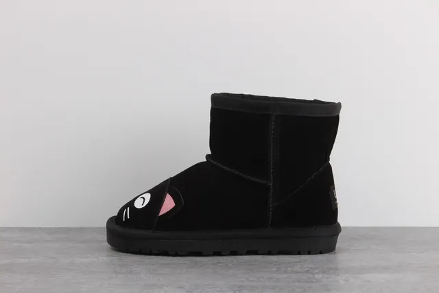 UGG Tasman Black Cat-Face Snow Boots 7