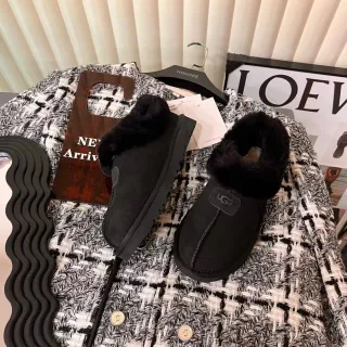 UGG Tasman أحذية كاجوال أسود مكسوة بجلد الغنم الداخلية متزلجة على القدمين