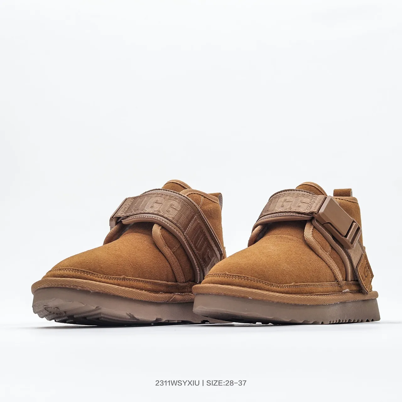 UGG Tasman Black Suede Strap Snow Boots 4