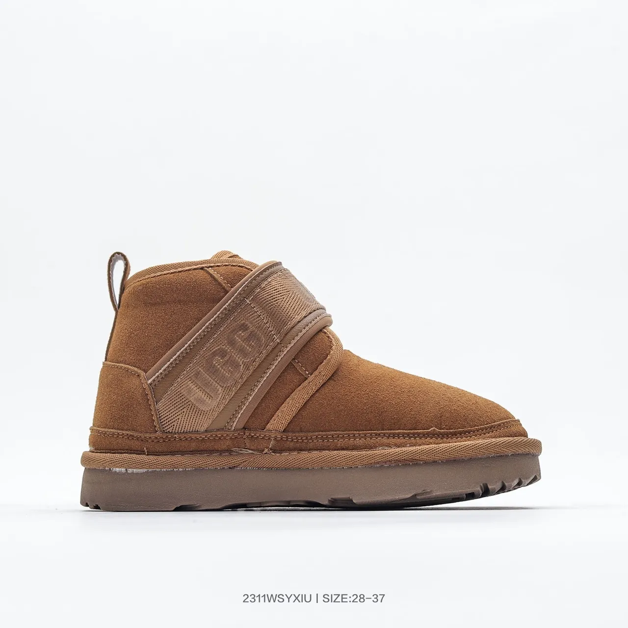 UGG Tasman Black Suede Strap Snow Boots 6