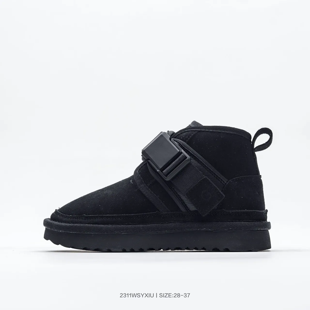 UGG Tasman Black Suede Strap Snow Boots 13