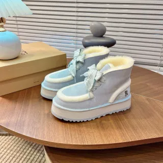 UGG Tasman 蓝灰色 平台鞋底 羊毛内里 雪靴