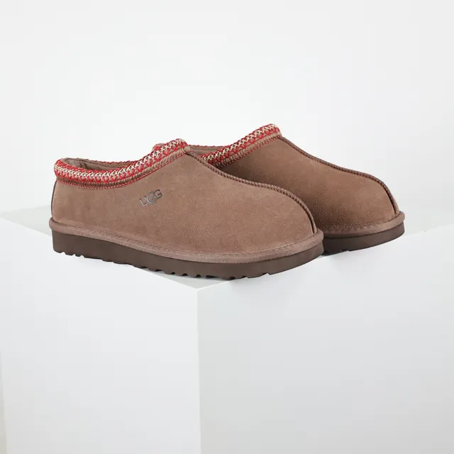 UGG Tasman Chaussures casuales Marron Rouge Haut en daim Borde tricot tressé 3