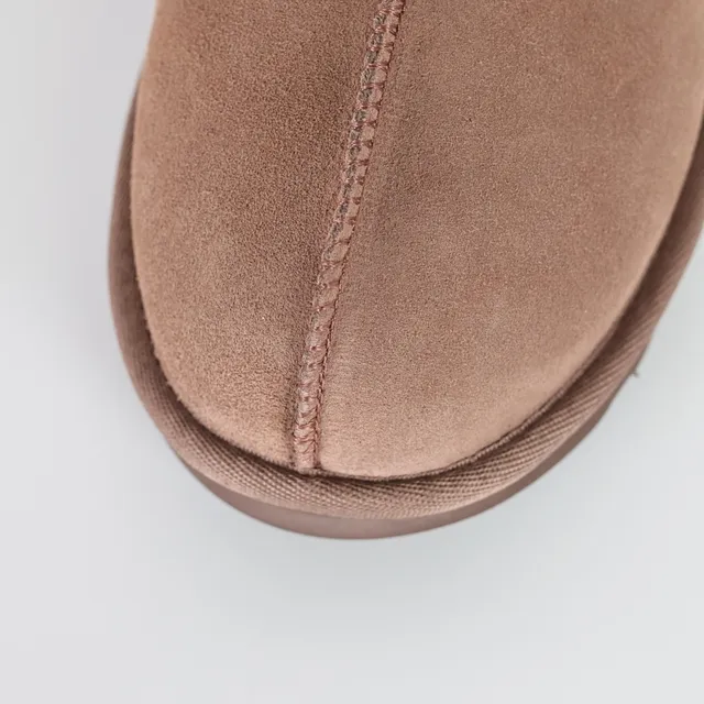 UGG Tasman Chaussures casuales Marron Rouge Haut en daim Borde tricot tressé 5