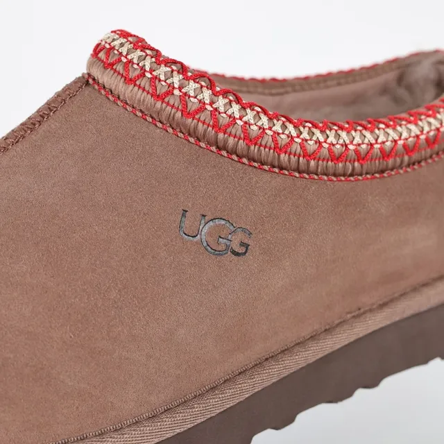 UGG Tasman Chaussures casuales Marron Rouge Haut en daim Borde tricot tressé 6