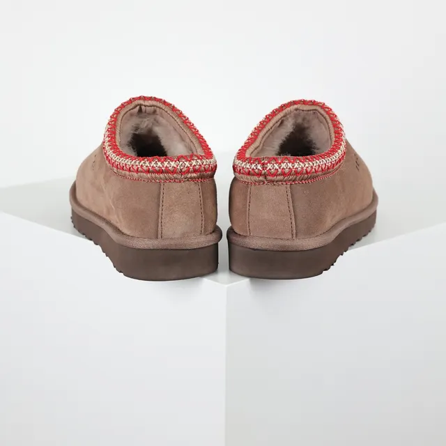 UGG Tasman Chaussures casuales Marron Rouge Haut en daim Borde tricot tressé 8
