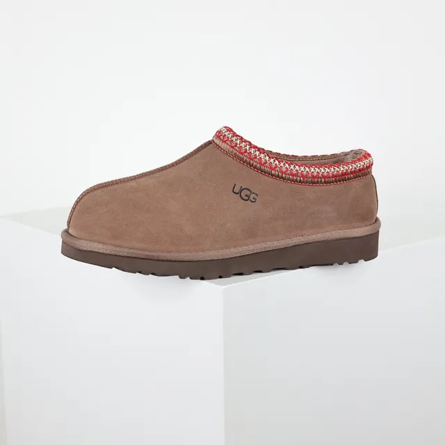 UGG Tasman Chaussures casuales Marron Rouge Haut en daim Borde tricot tressé 9