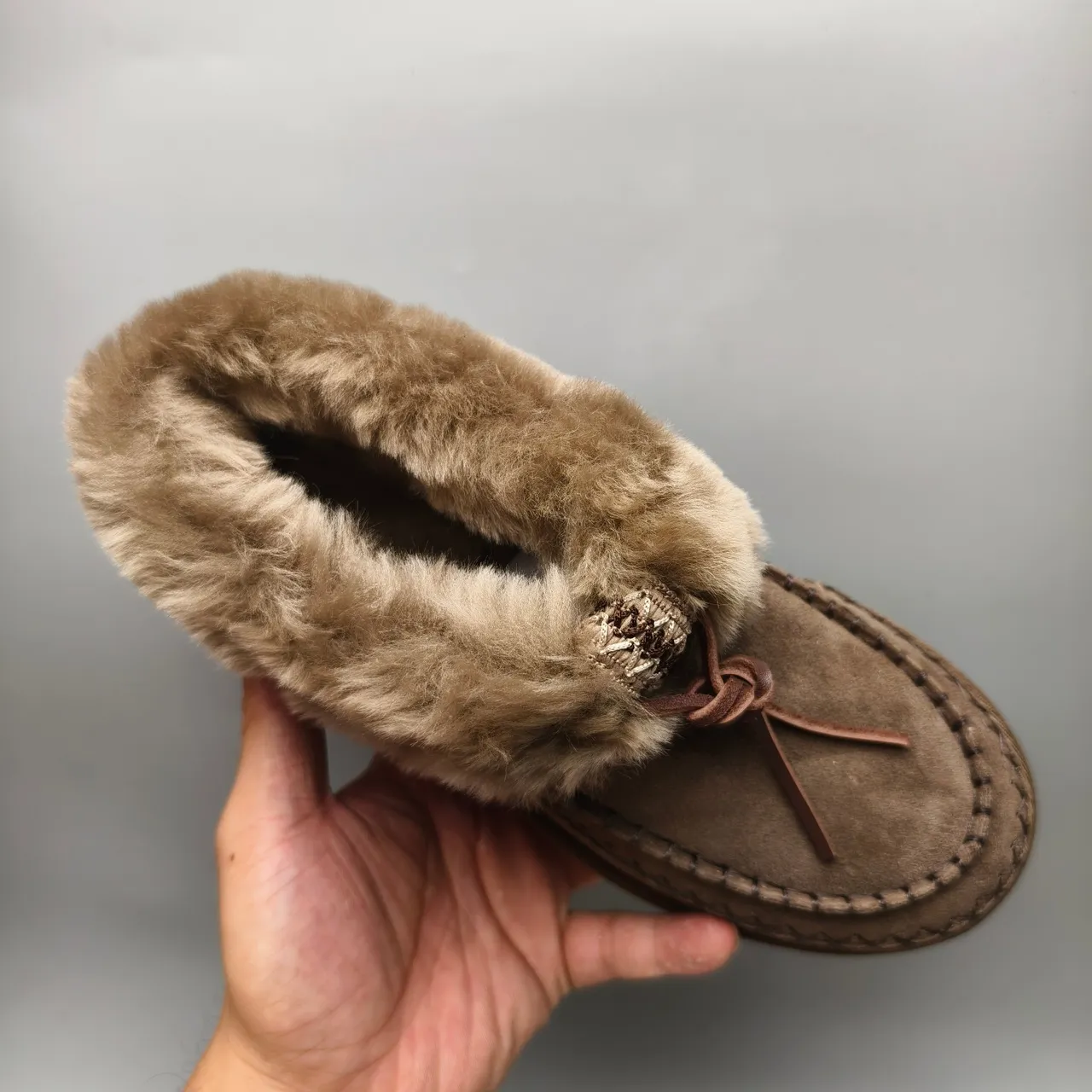 UGG Tasman Brown Suede Shearling Loafers 3
