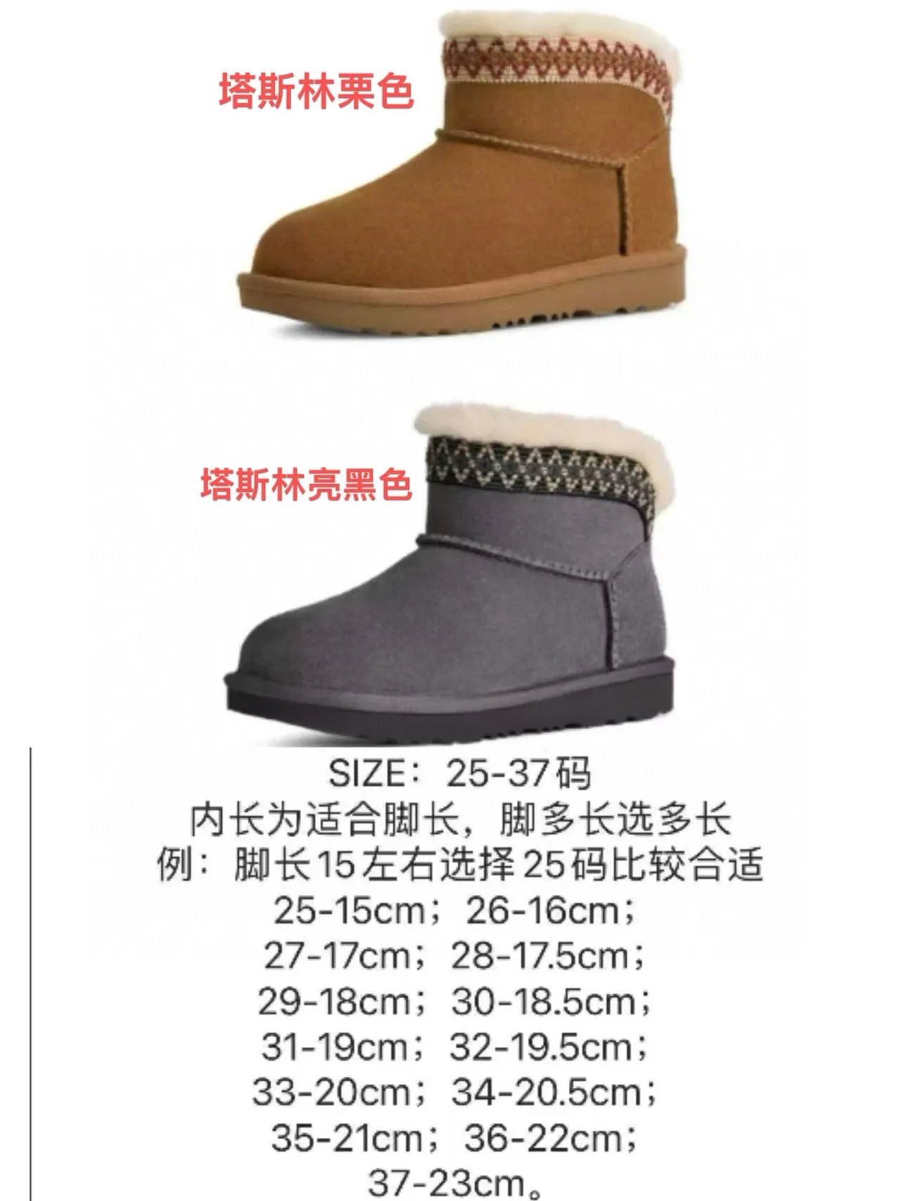 UGG Tasman Charcoal Gray Shearling-Lined Snow Boots 3