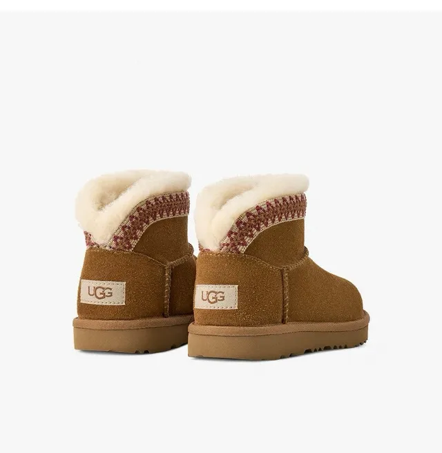 UGG Tasman Charcoal Gray Shearling-Lined Snow Boots 4
