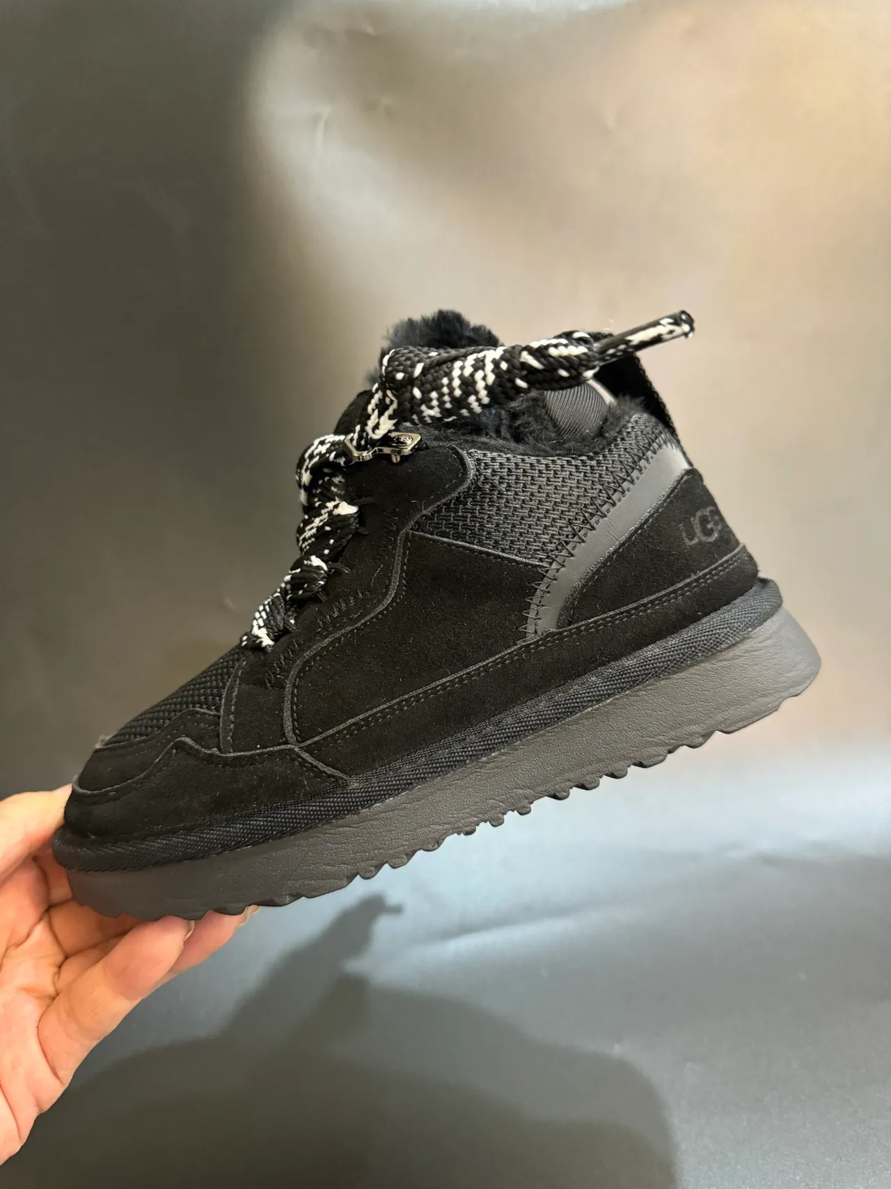 UGG Tasman Dark Brown Shearling-Lined Snow Boots 9