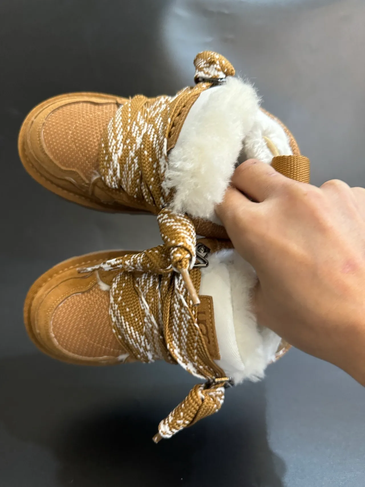 UGG Tasman Dark Brown Shearling-Lined Snow Boots 12