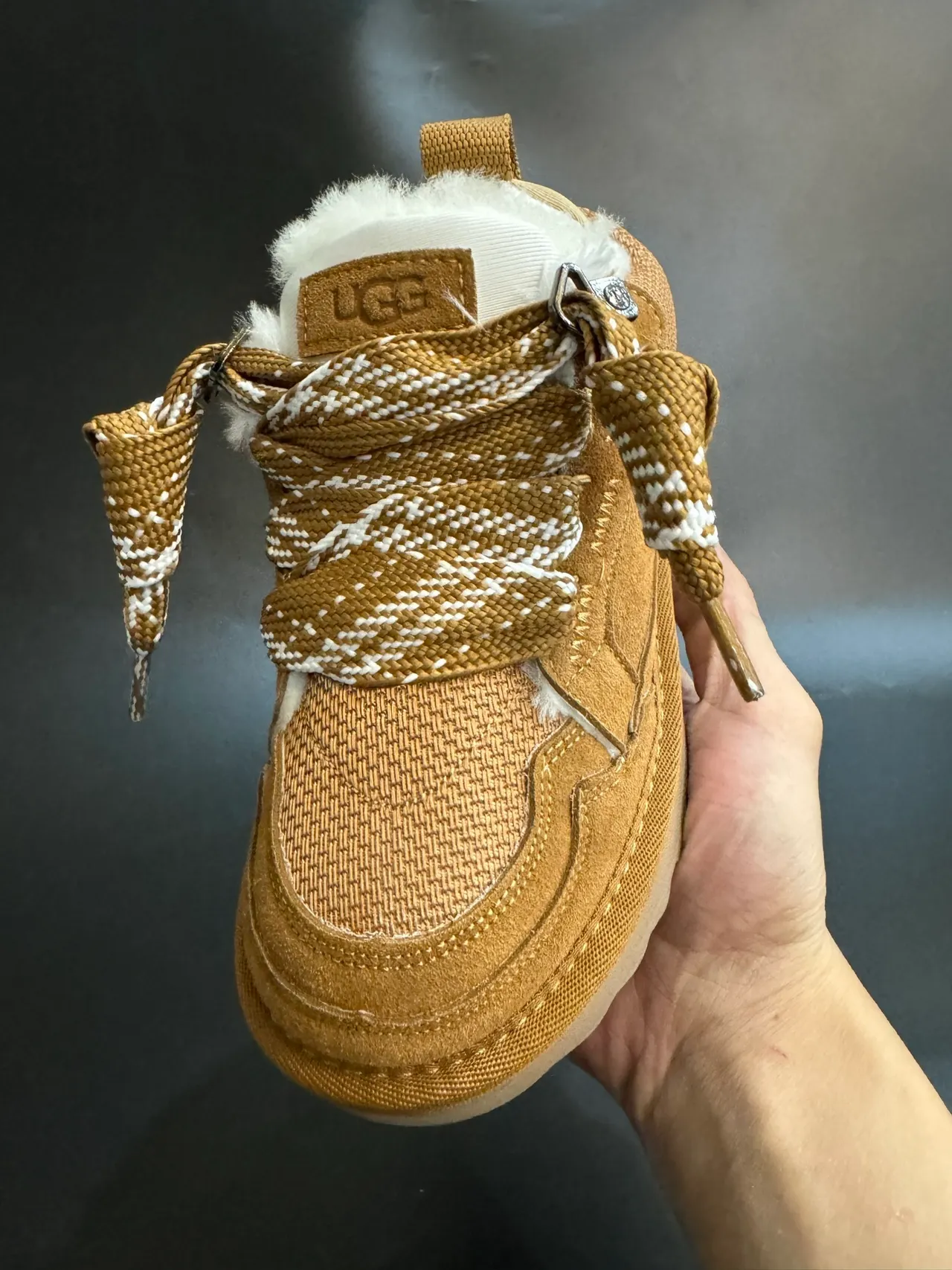 UGG Tasman Dark Brown Shearling-Lined Snow Boots 13